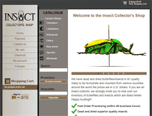 Tablet Screenshot of collectionneurdinsectes.com